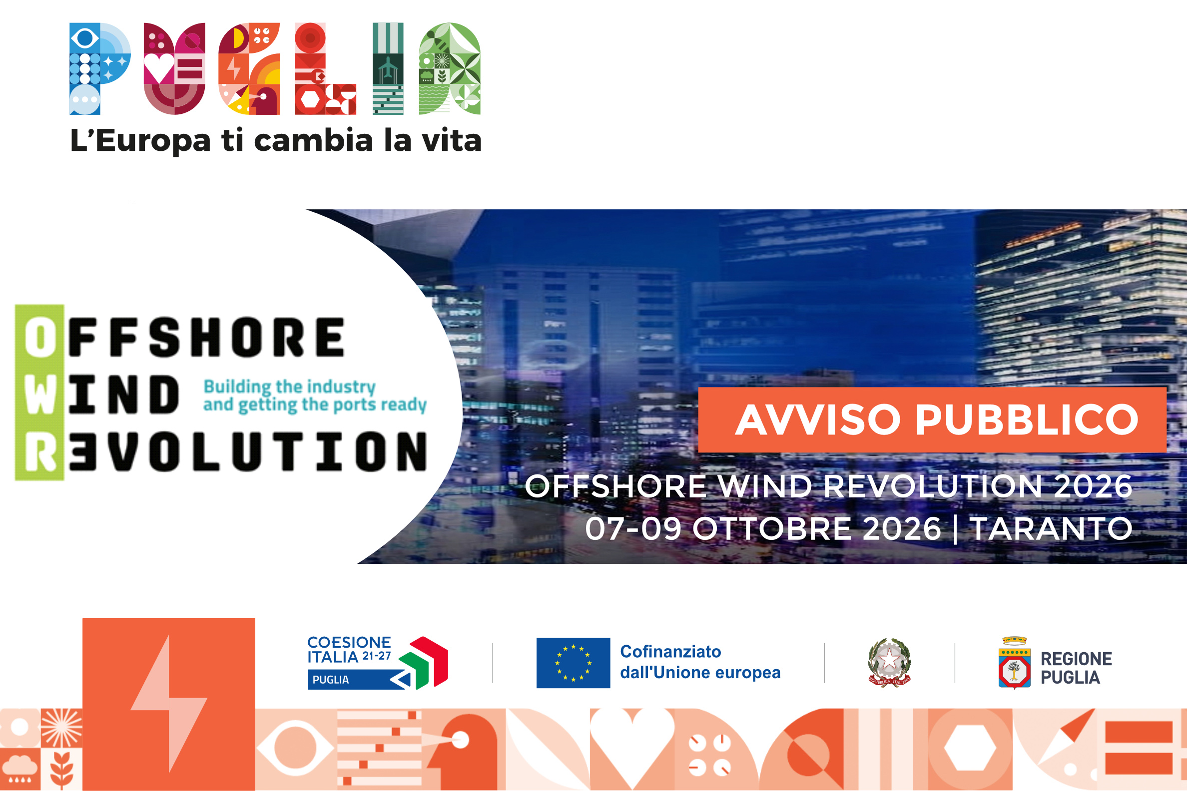 Avviso Pubblico n.6/2026 - Offshore Wind Revolution 2026: candidature aperte per imprese e stakeholder pugliesi