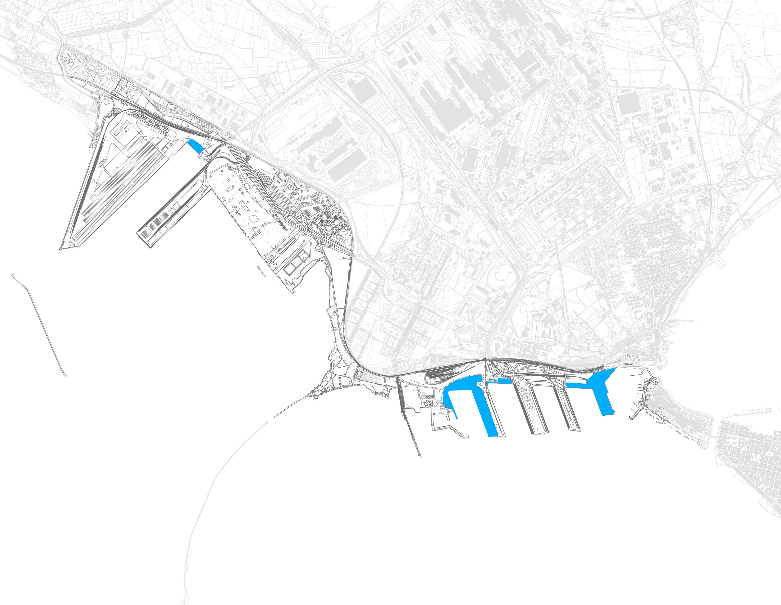Map of concession areas and unallocated quays - updated 2024